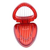 Kitchen Tool Plastic Strawberry Slicer Fruit Knife with Stainless Steel Blade